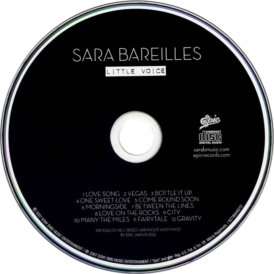 Cartula Cd de Sara Bareilles - Little Voice