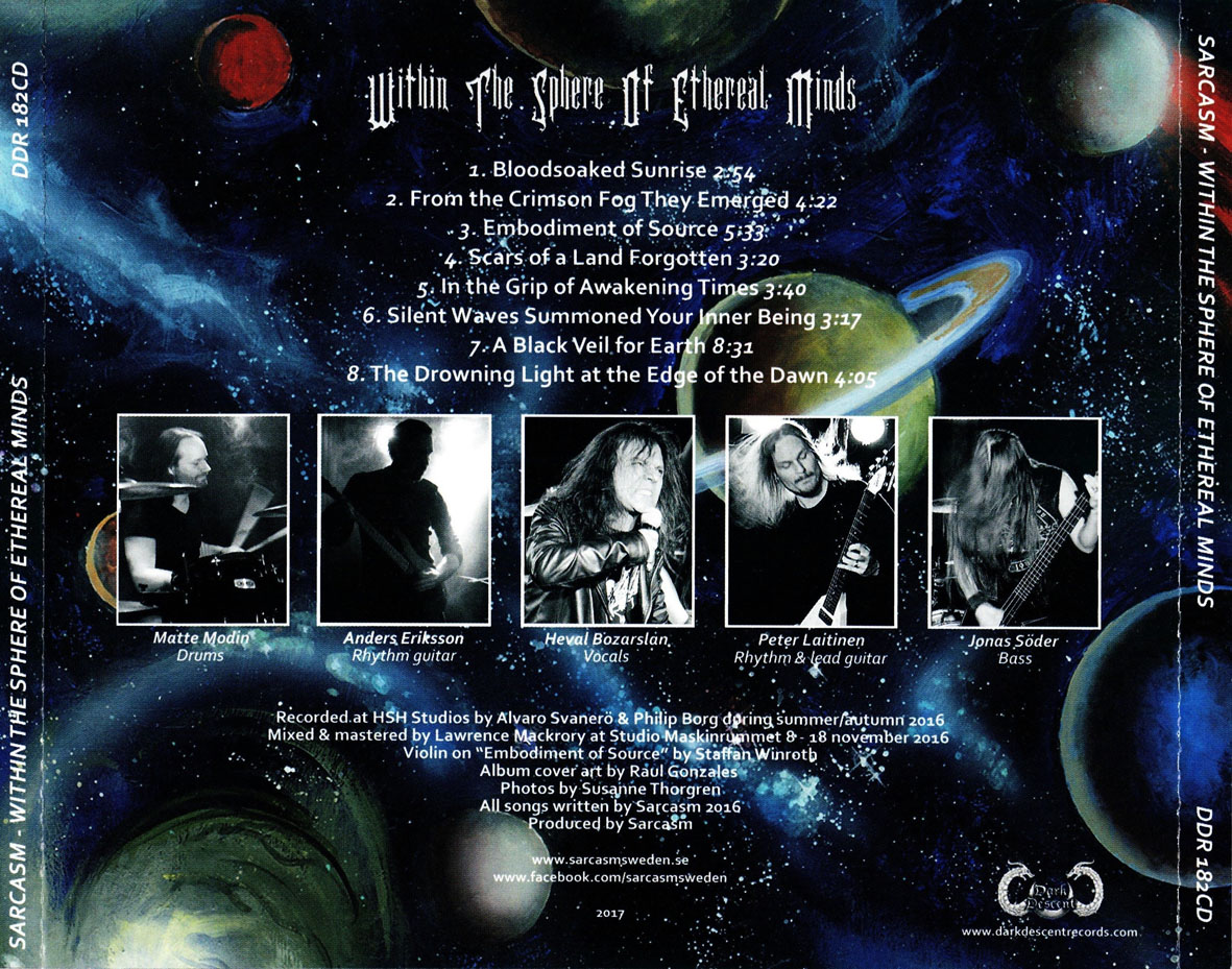 Cartula Trasera de Sarcasm - Within The Sphere Of Ethereal Minds