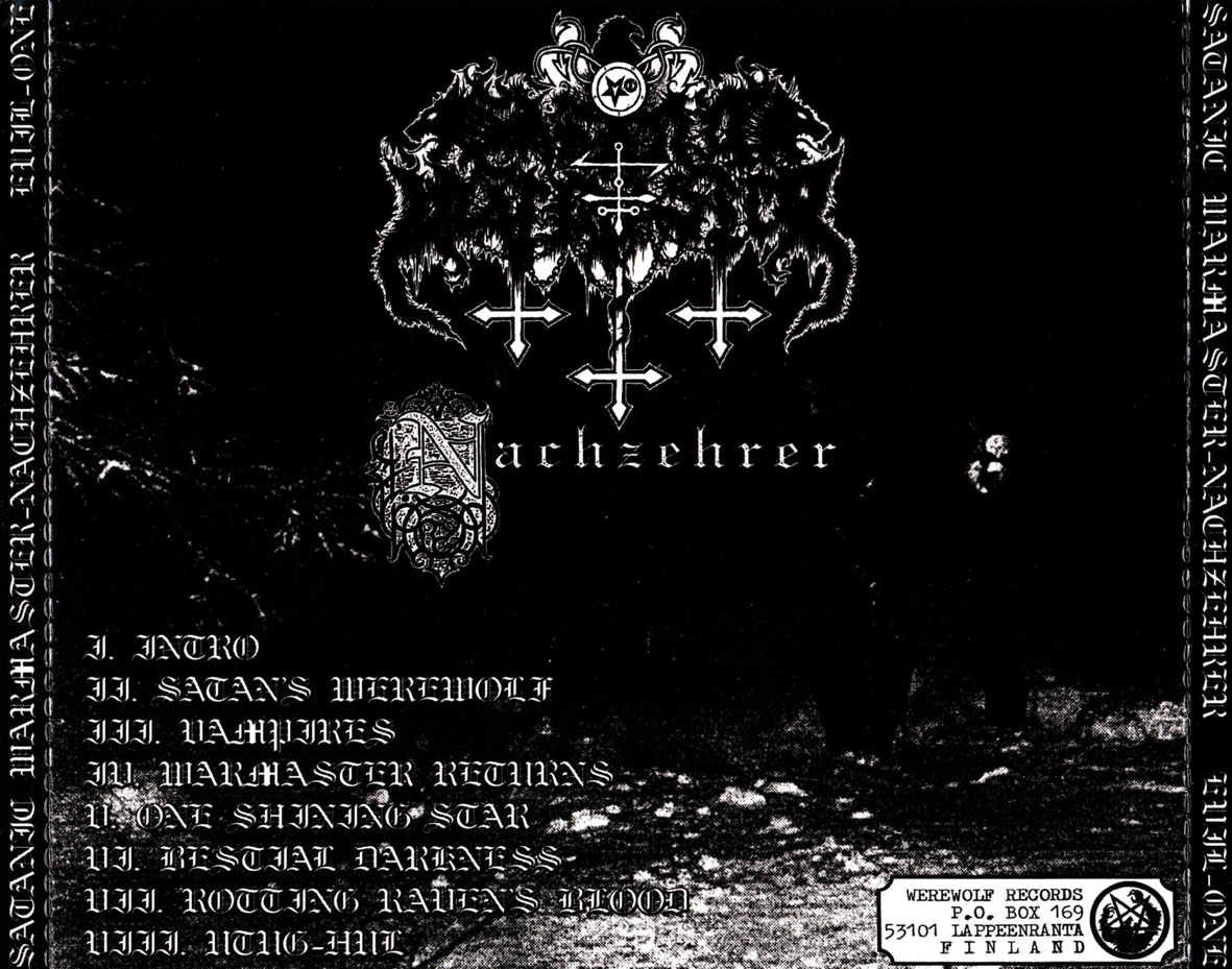 Cartula Trasera de Satanic Warmaster - Nachzehrer