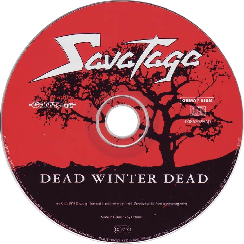 Cartula Cd1 de Savatage - Dead Winter Dead