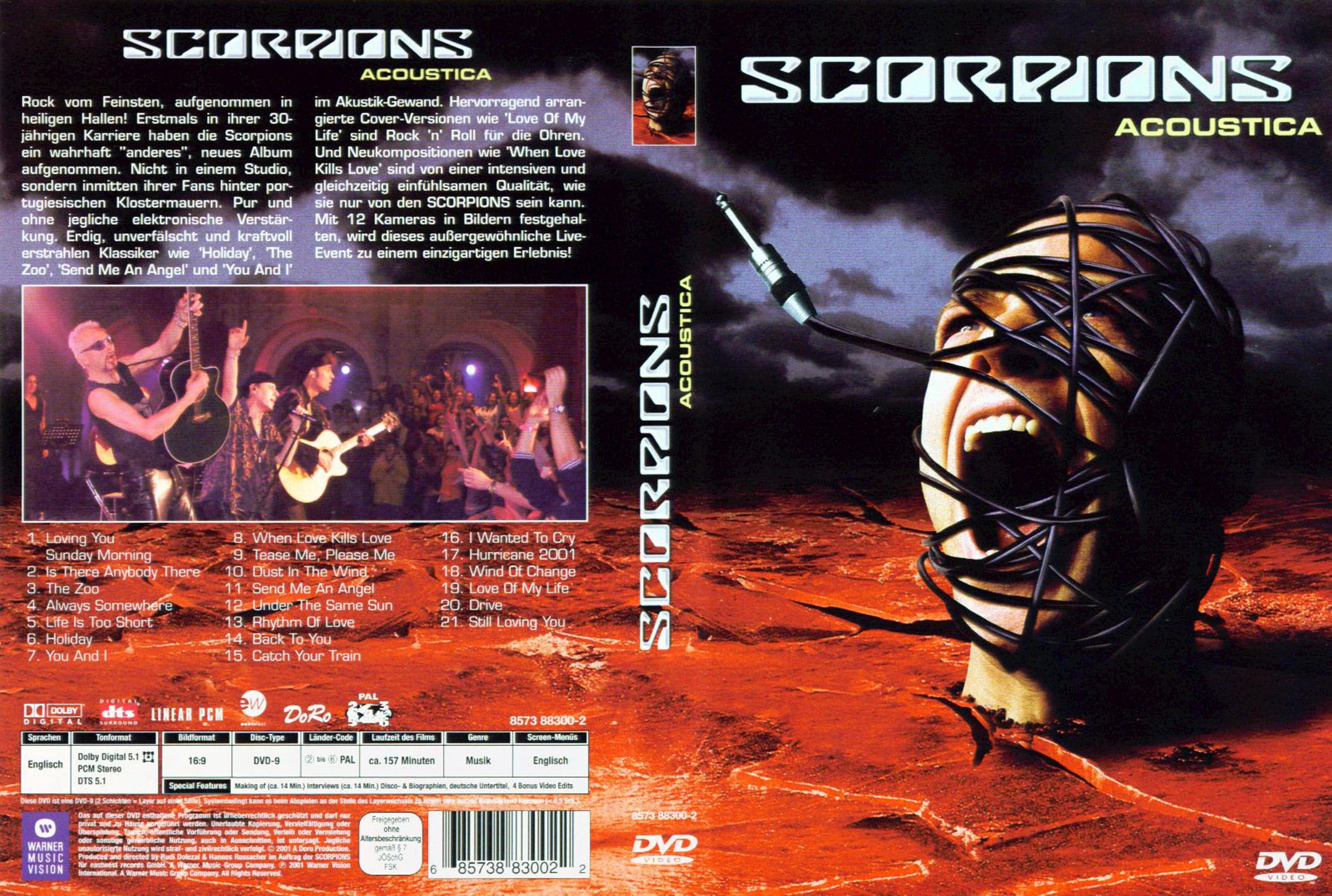 Cartula Caratula de Scorpions - Acoustica (Dvd)
