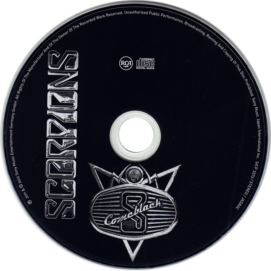 Cartula Cd de Scorpions - Comeblack (Japan Edition)