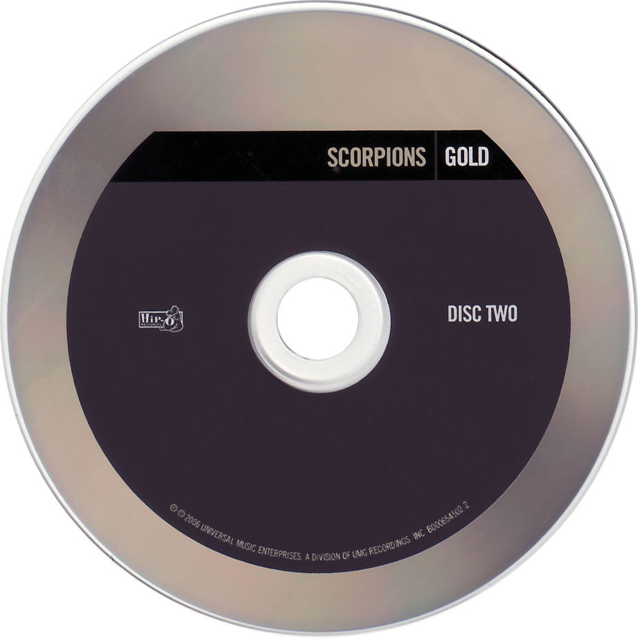 Cartula Cd2 de Scorpions - Gold