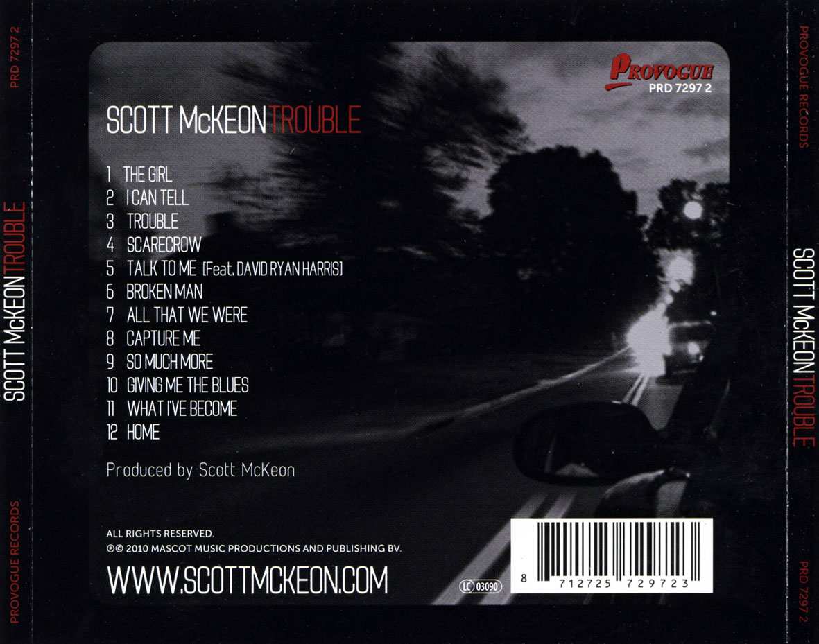 Cartula Trasera de Scott Mckeon - Trouble
