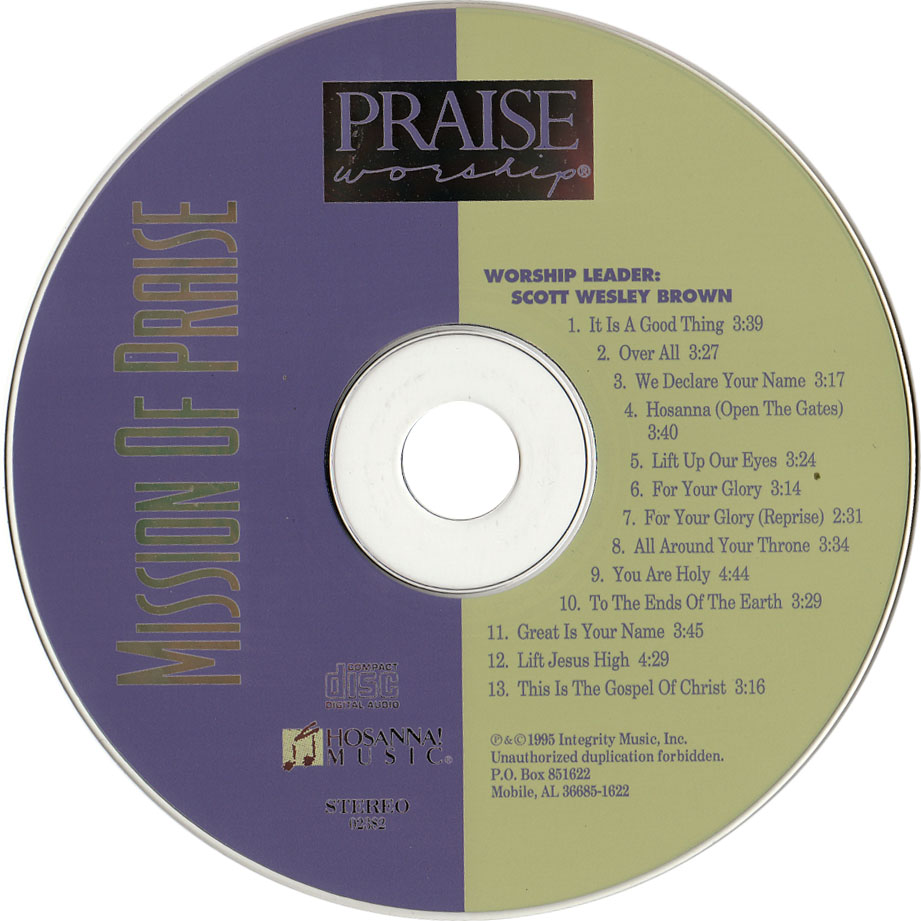 Cartula Cd de Scott Wesley Brown - Mission Of Praise
