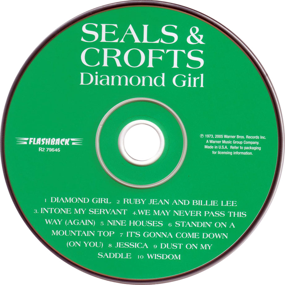 Cartula Interior Frontal de Seals & Crofts - Diamond Girl