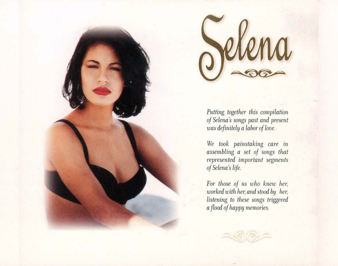 Cartula Interior Trasera de Selena - Anthology