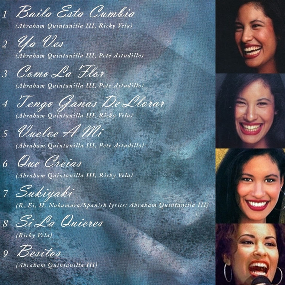 Cartula Interior Frontal de Selena - Exitos Y Recuerdos