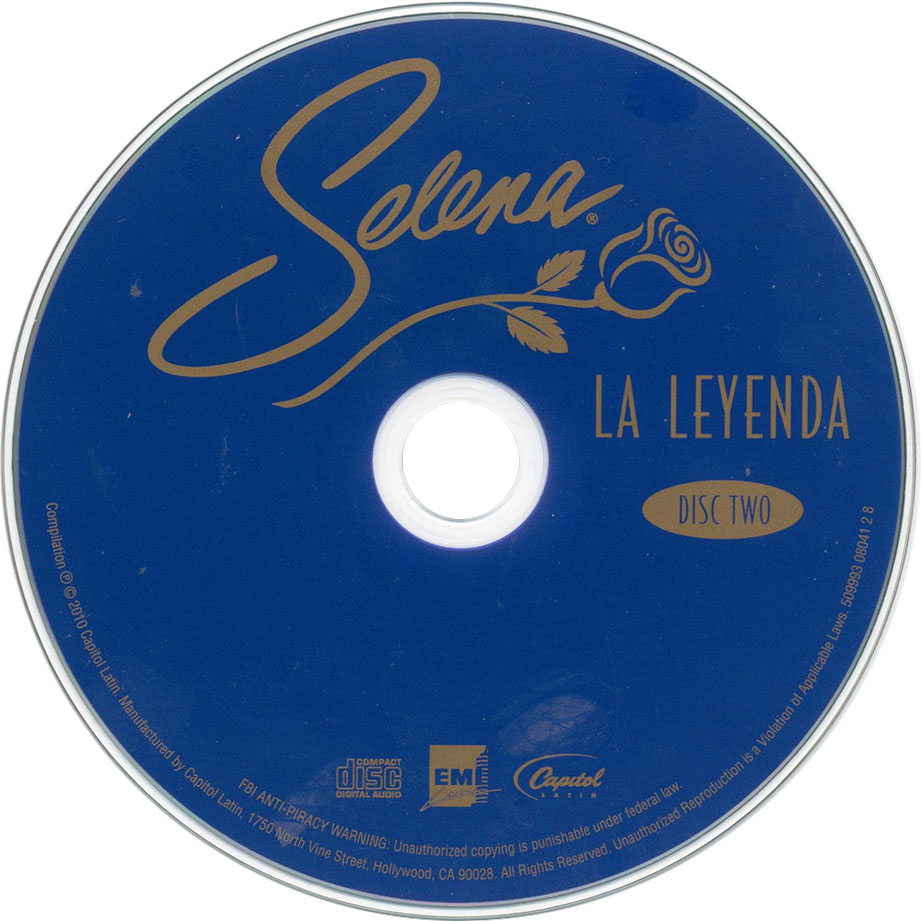 Cartula Cd2 de Selena - La Leyenda (Edicion 2 Discos)
