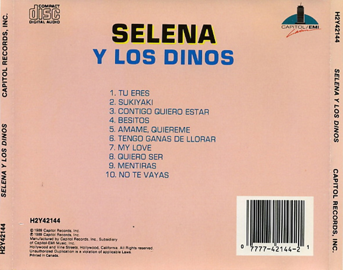 Cartula Trasera de Selena - Selena