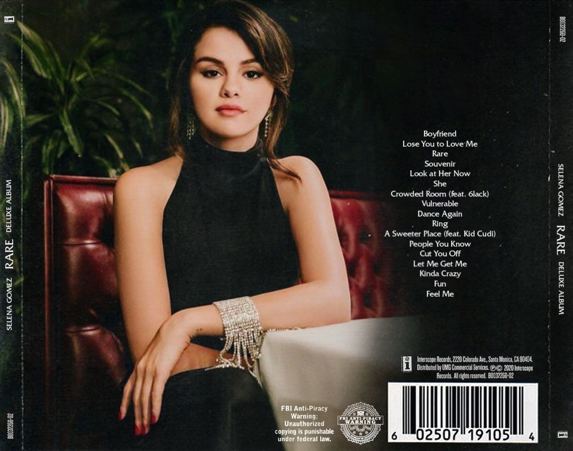 Cartula Trasera de Selena Gomez - Rare (Deluxe Edition)