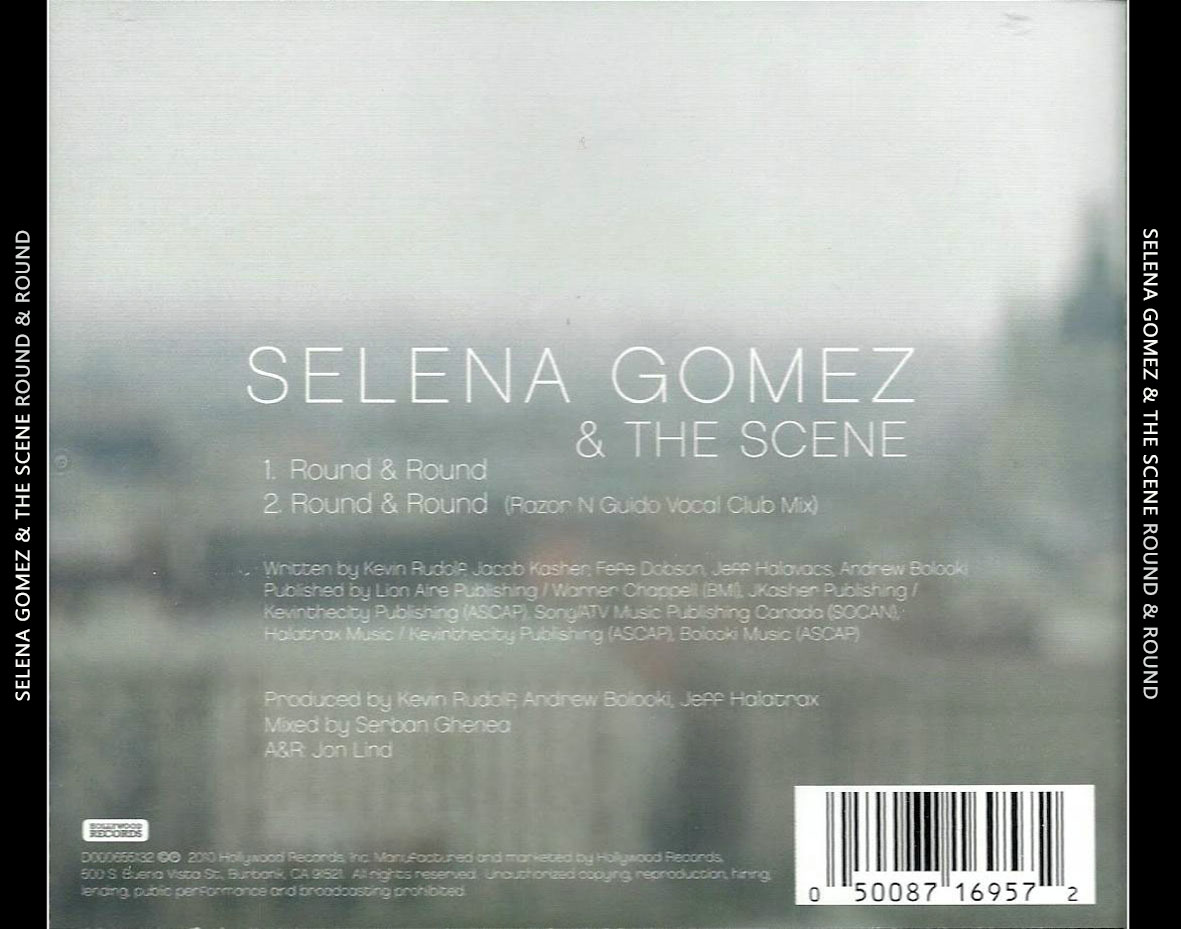 Cartula Trasera de Selena Gomez & The Scene - Round & Round (Cd Single)
