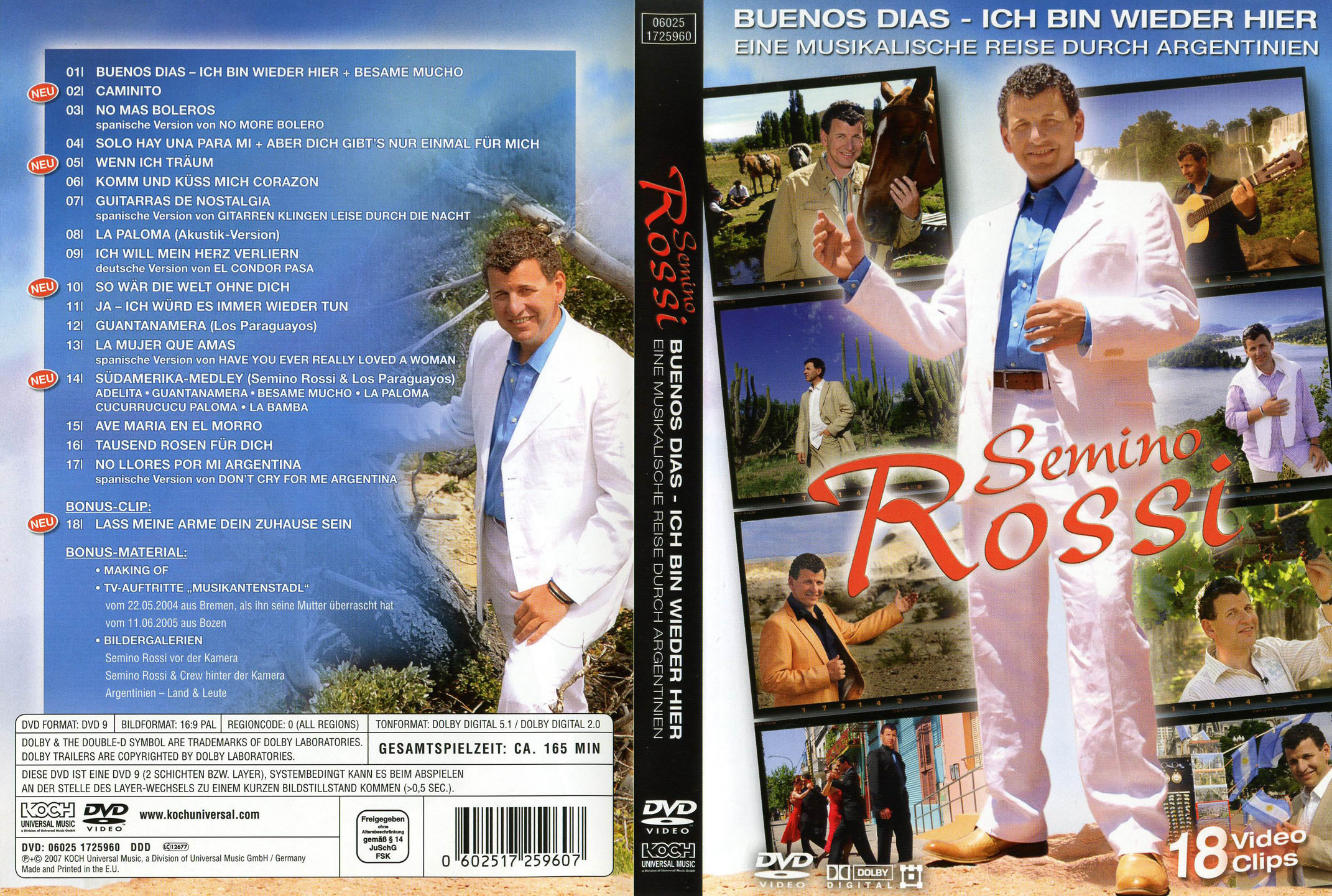 Cartula Caratula de Semino Rossi - Buenos Dias Ich Bin Wieder Hier (Dvd)