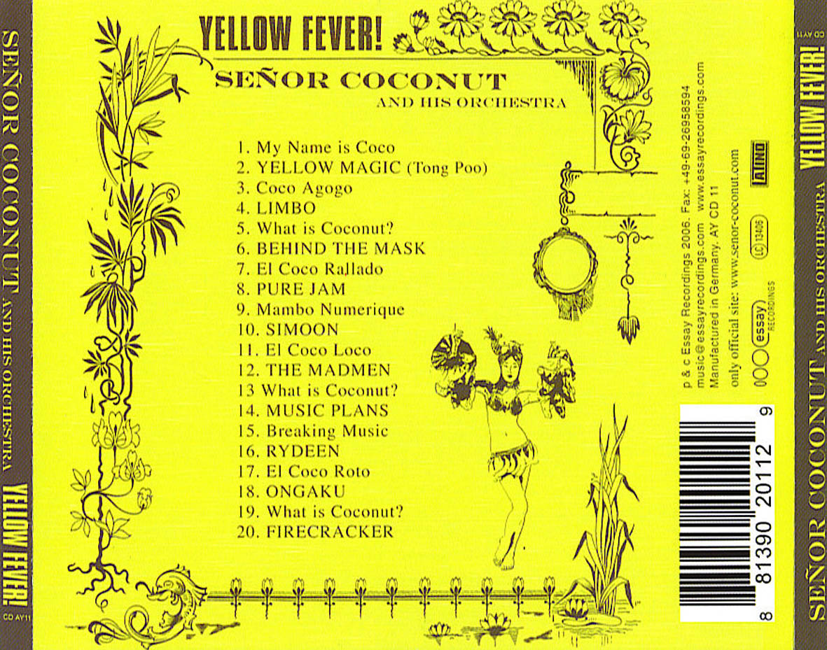 Cartula Trasera de Seor Coconut And His Orchestra - Yellow Fever!