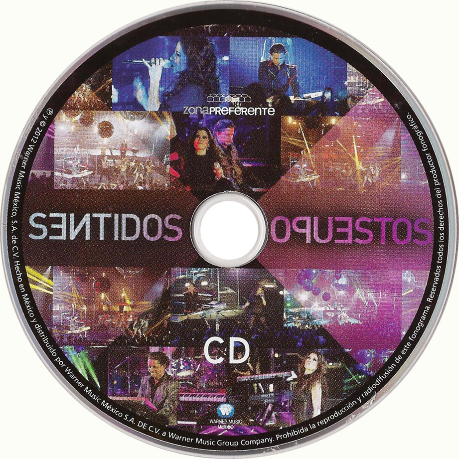 Cartula Cd de Sentidos Opuestos - Zona Preferente