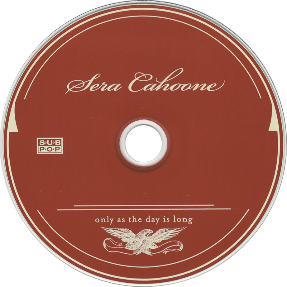Cartula Cd de Sera Cahoone - Only As The Day Is Long