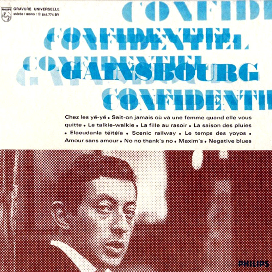 Cartula Frontal de Serge Gainsbourg - Confidentiel