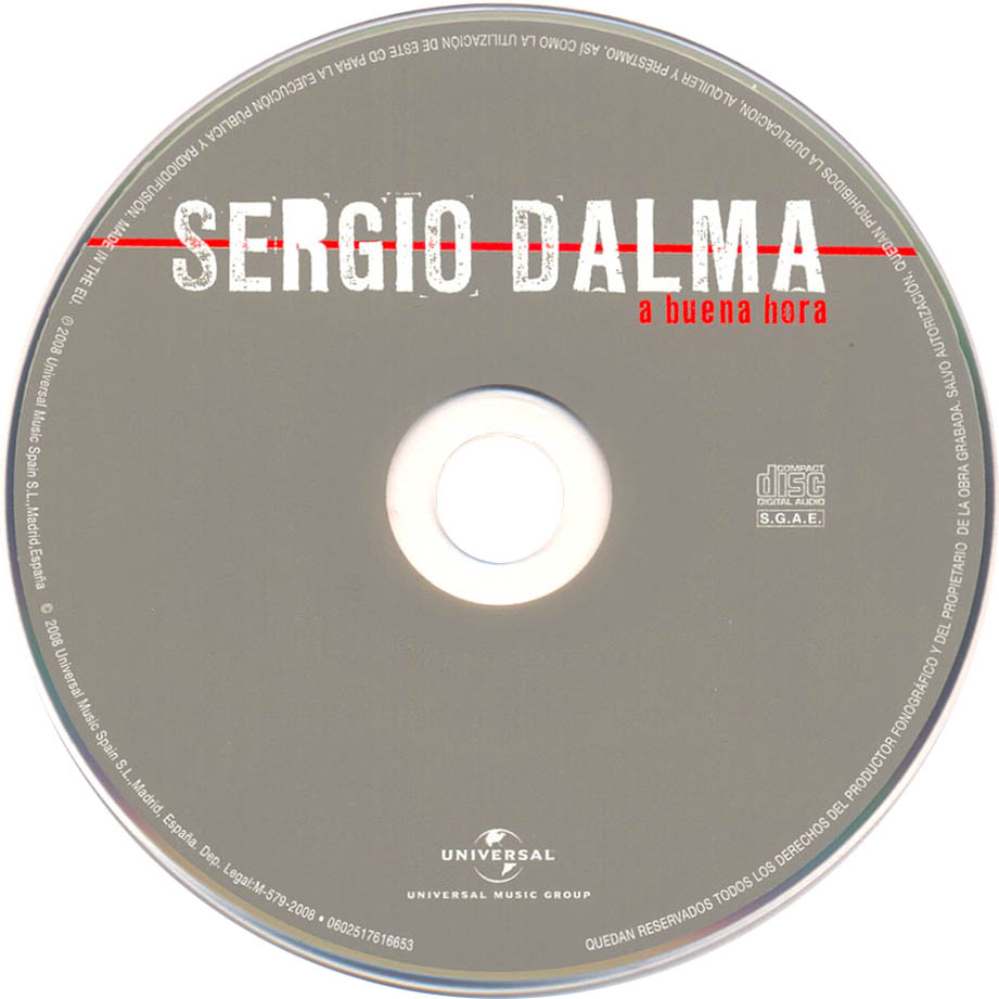Cartula Cd de Sergio Dalma - A Buena Hora