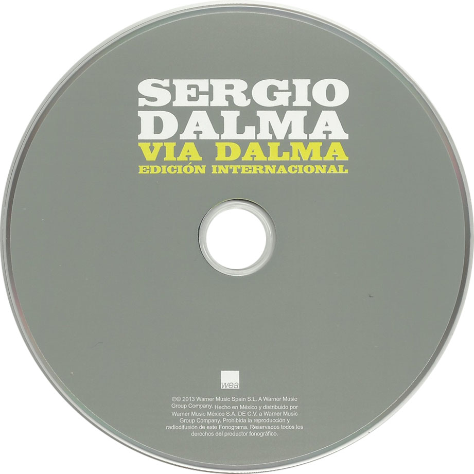 Cartula Cd de Sergio Dalma - Via Dalma (Edicion Mexicana)