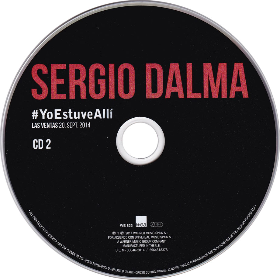 Cartula Cd2 de Sergio Dalma - #yoestuvealli