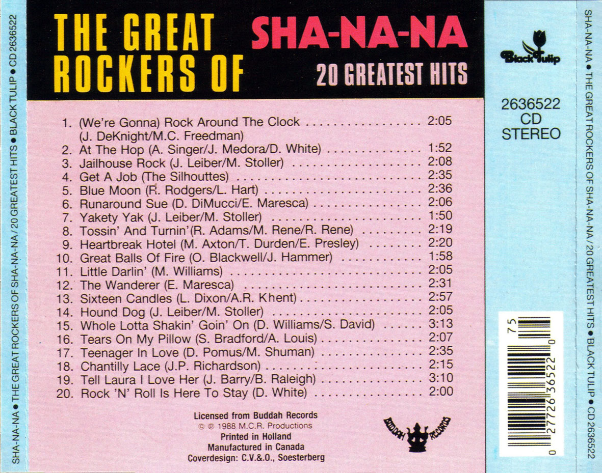Cartula Trasera de Sha-Na-na - The Great Rockers Of Sha Na Na