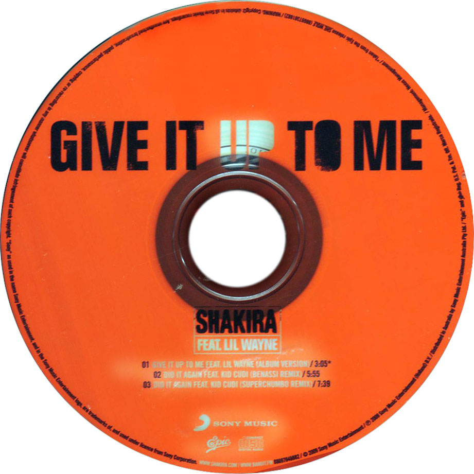Cartula Cd de Shakira - Give It Up To Me (Featuring Lil Wayne) (Cd Single)
