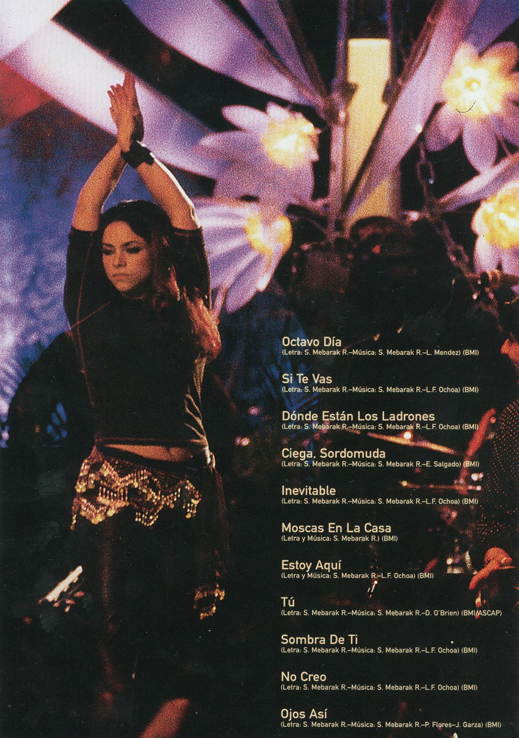 Cartula Interior Frontal de Shakira - Mtv Unplugged (Dvd)