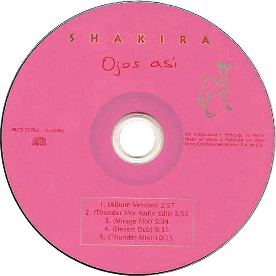 Cartula Cd de Shakira - Ojos Asi (Cd Single)