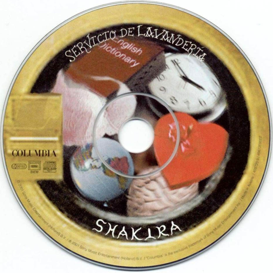 Cartula Cd de Shakira - Servicio De Lavanderia