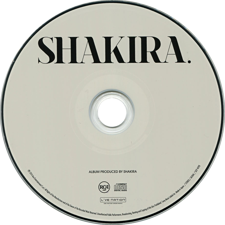 Cartula Cd de Shakira - Shakira. (Japan Edition)