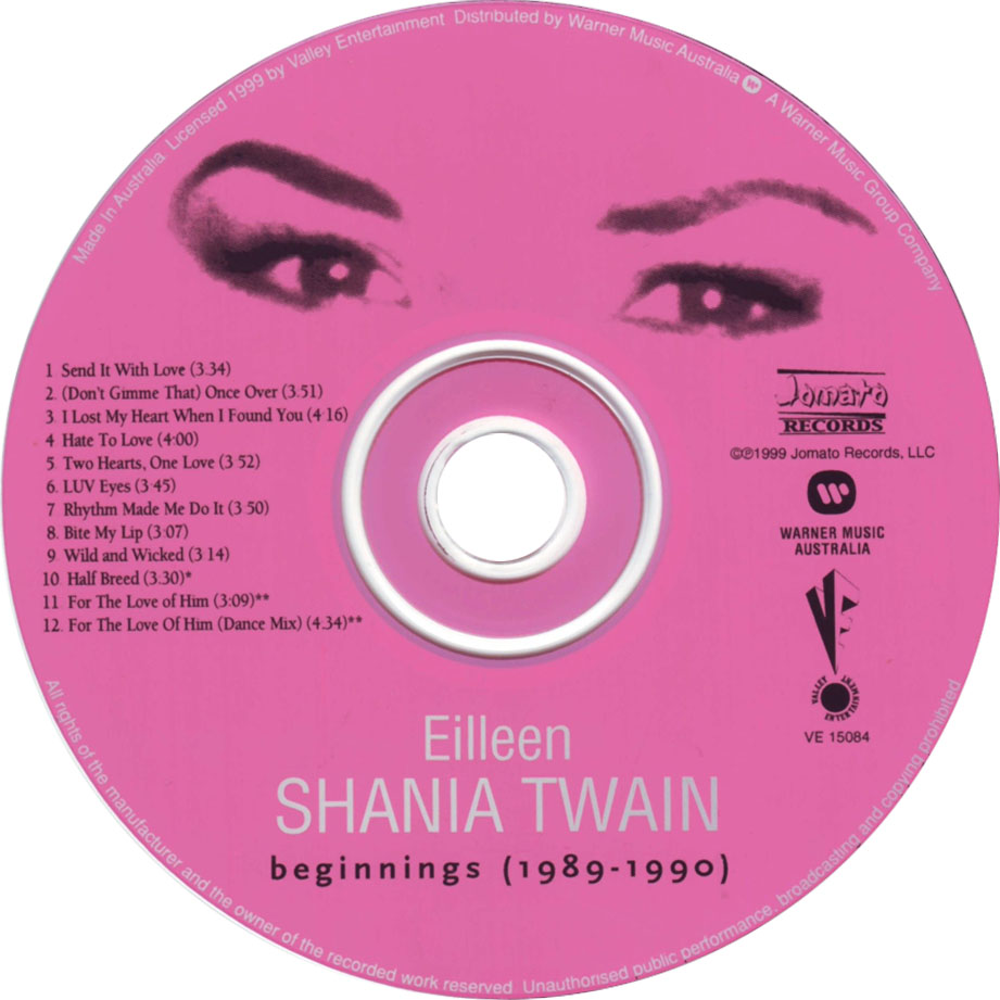 Cartula Cd de Shania Twain - Beginnings 1989-1990