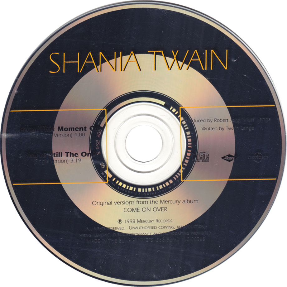 Cartula Cd de Shania Twain - From This Moment On (Cd Single)