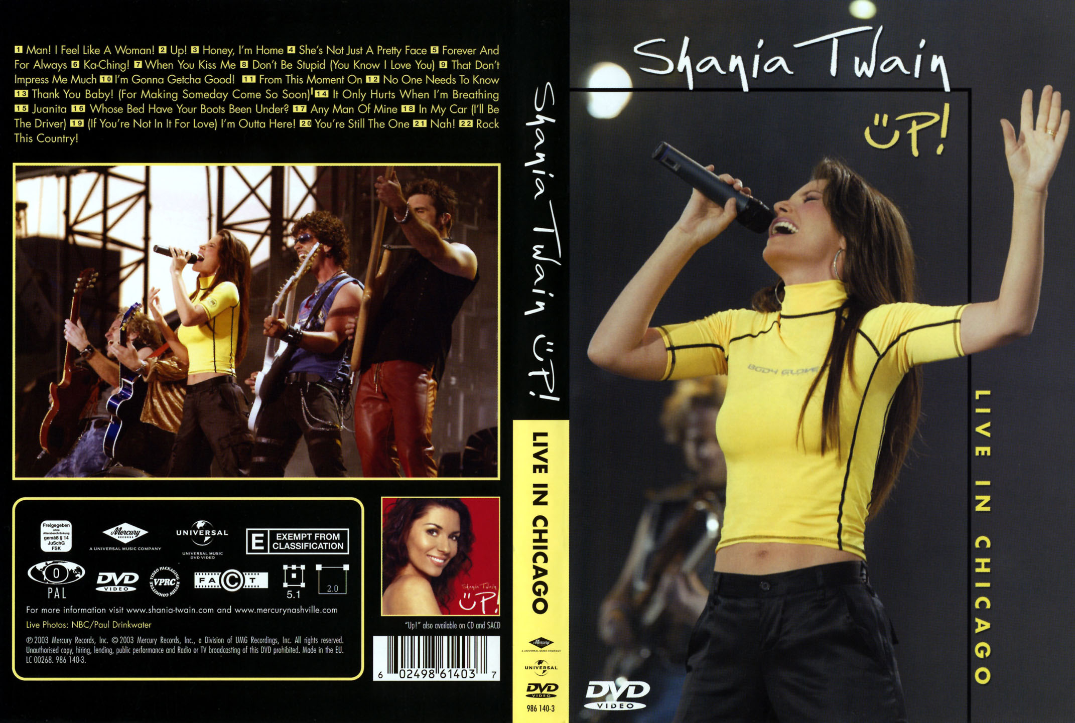 Cartula Caratula de Shania Twain - Up!: Live In Chicago (Dvd)