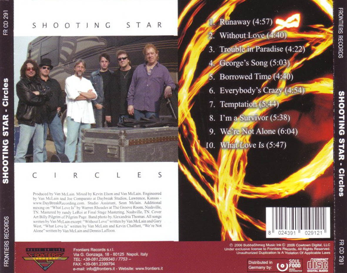 Cartula Trasera de Shooting Star - Circles