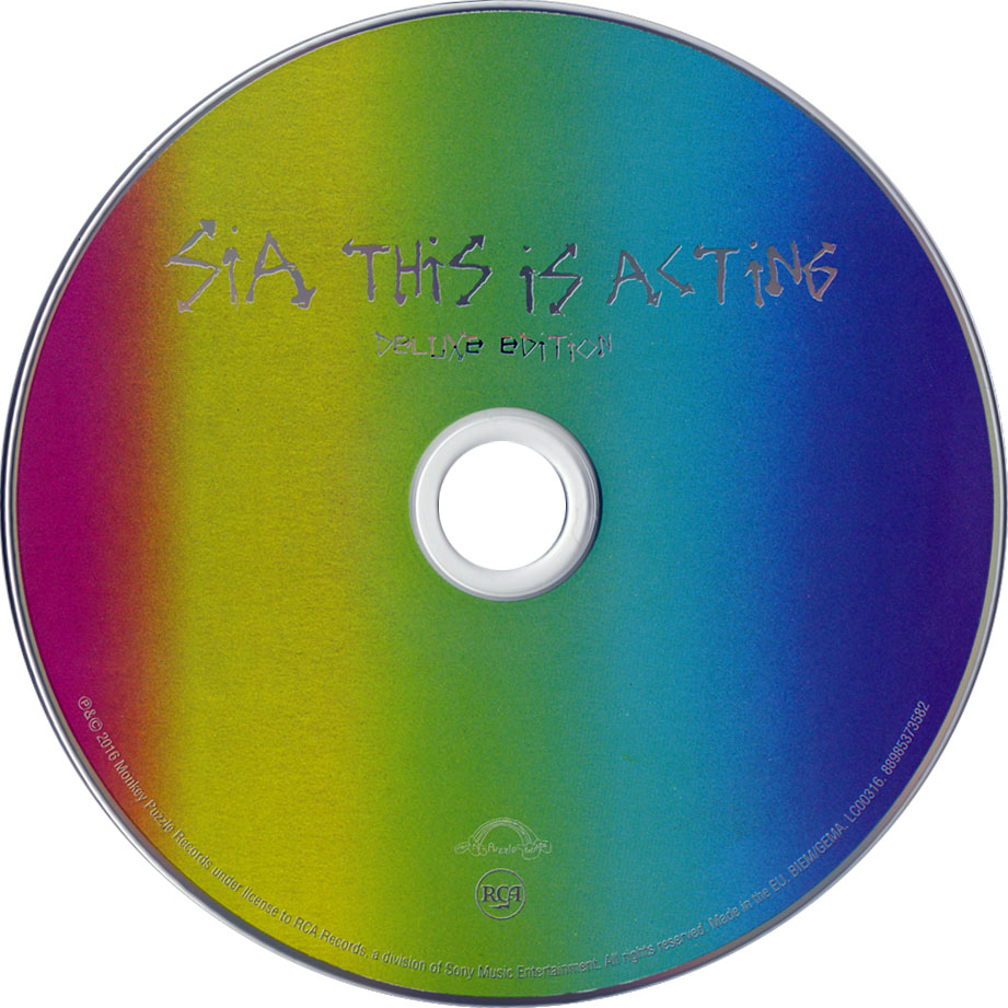 Cartula Cd de Sia - This Is Acting (Deluxe Edition)
