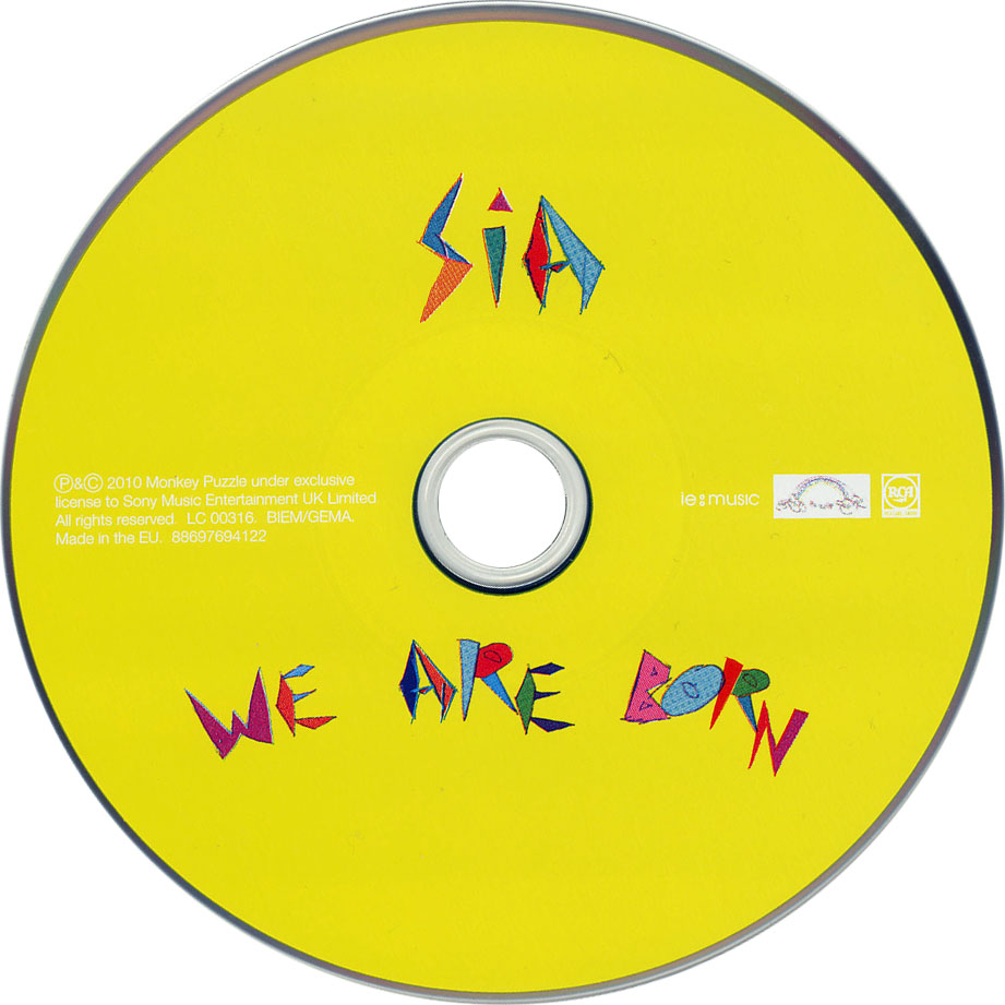Cartula Cd de Sia - We Are Born