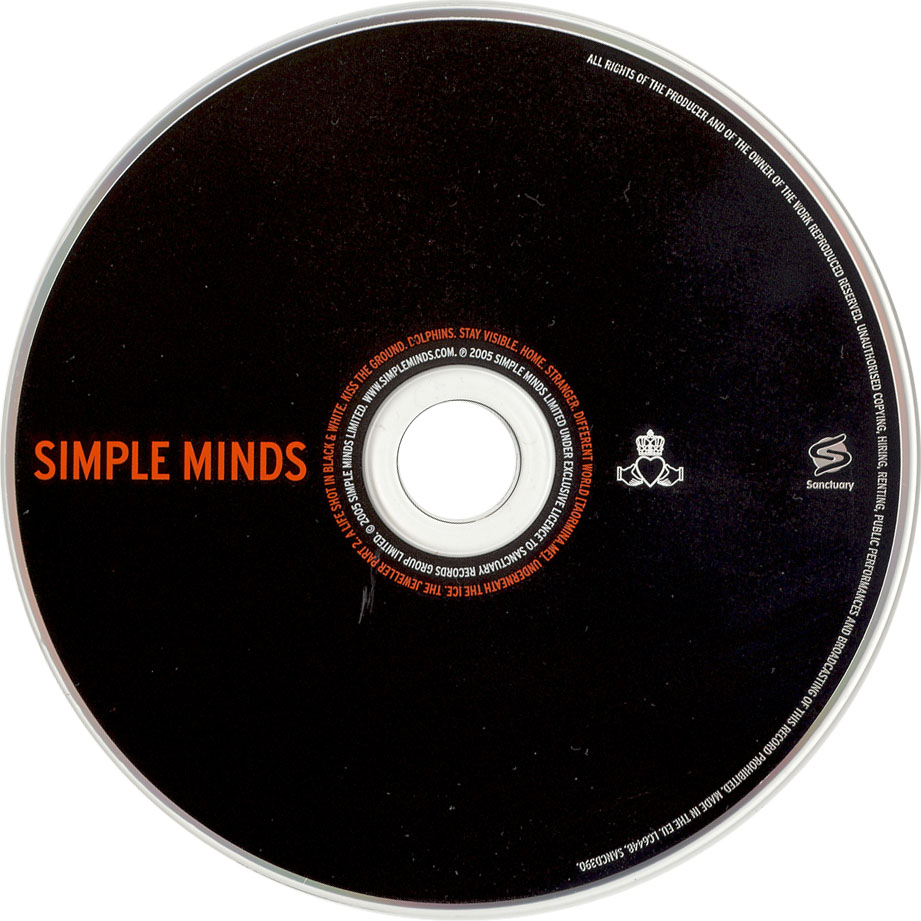 Cartula Cd de Simple Minds - Black & White 050505