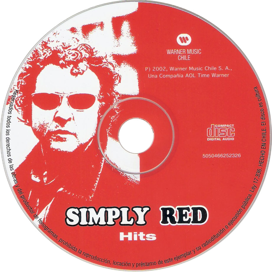 Cartula Cd de Simply Red - Hits