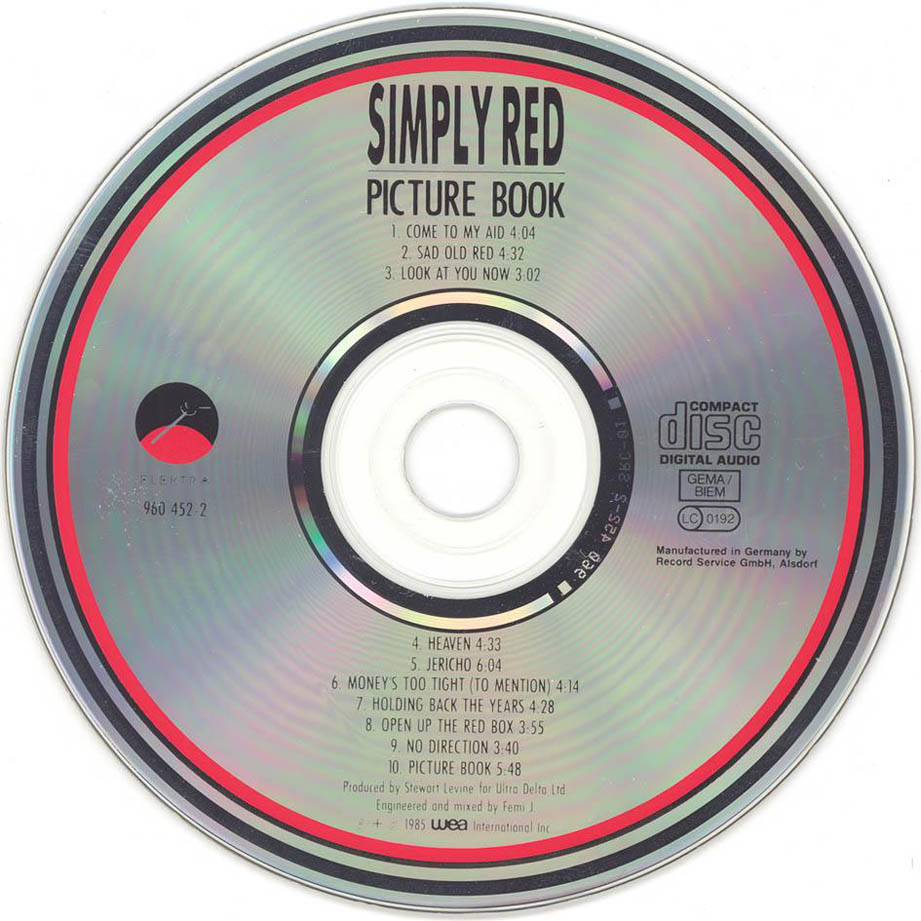 Cartula Cd de Simply Red - Picture Book