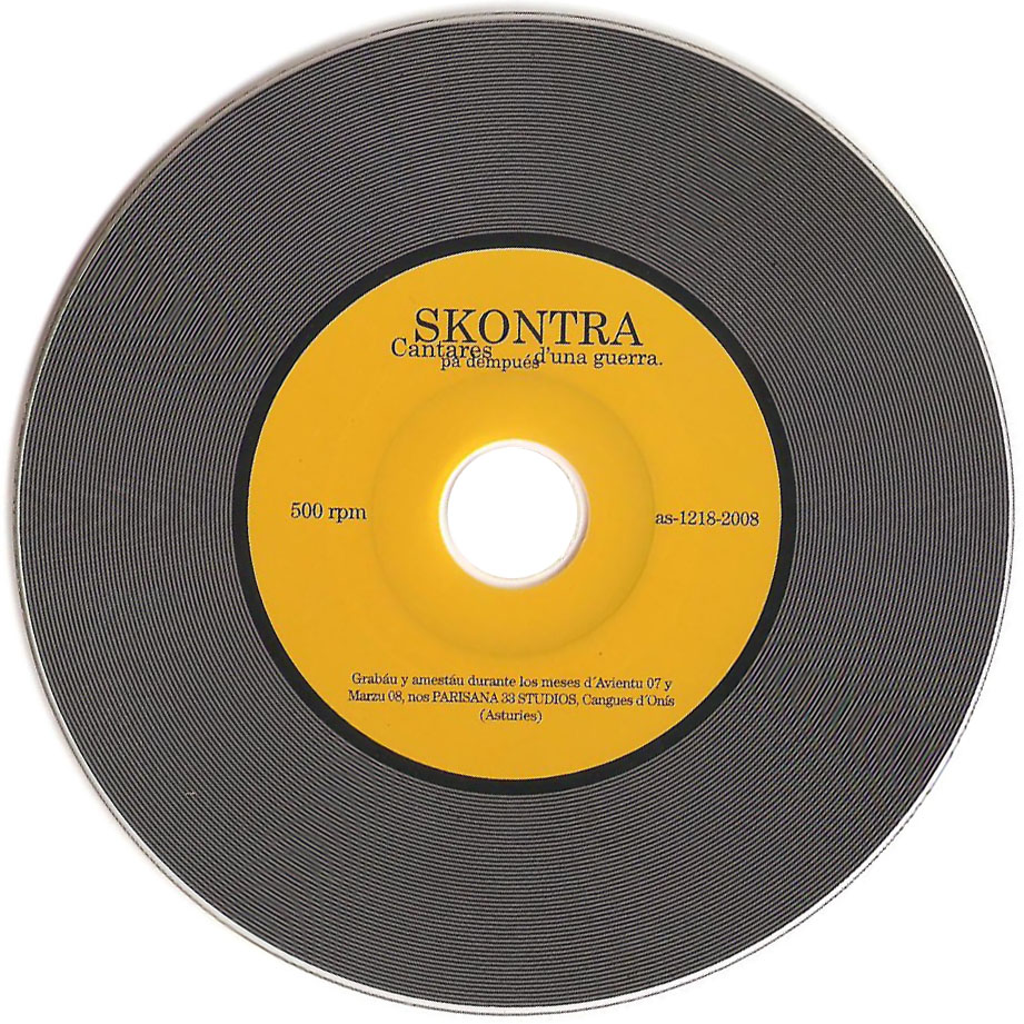 Cartula Cd de Skontra - Cantares Pa Dempues D'una Guerra