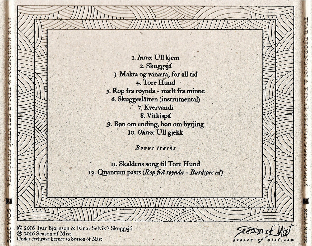 Cartula Trasera de Skuggsja - Skuggsja: A Piece For Mind & Mirror (Limited Edition)