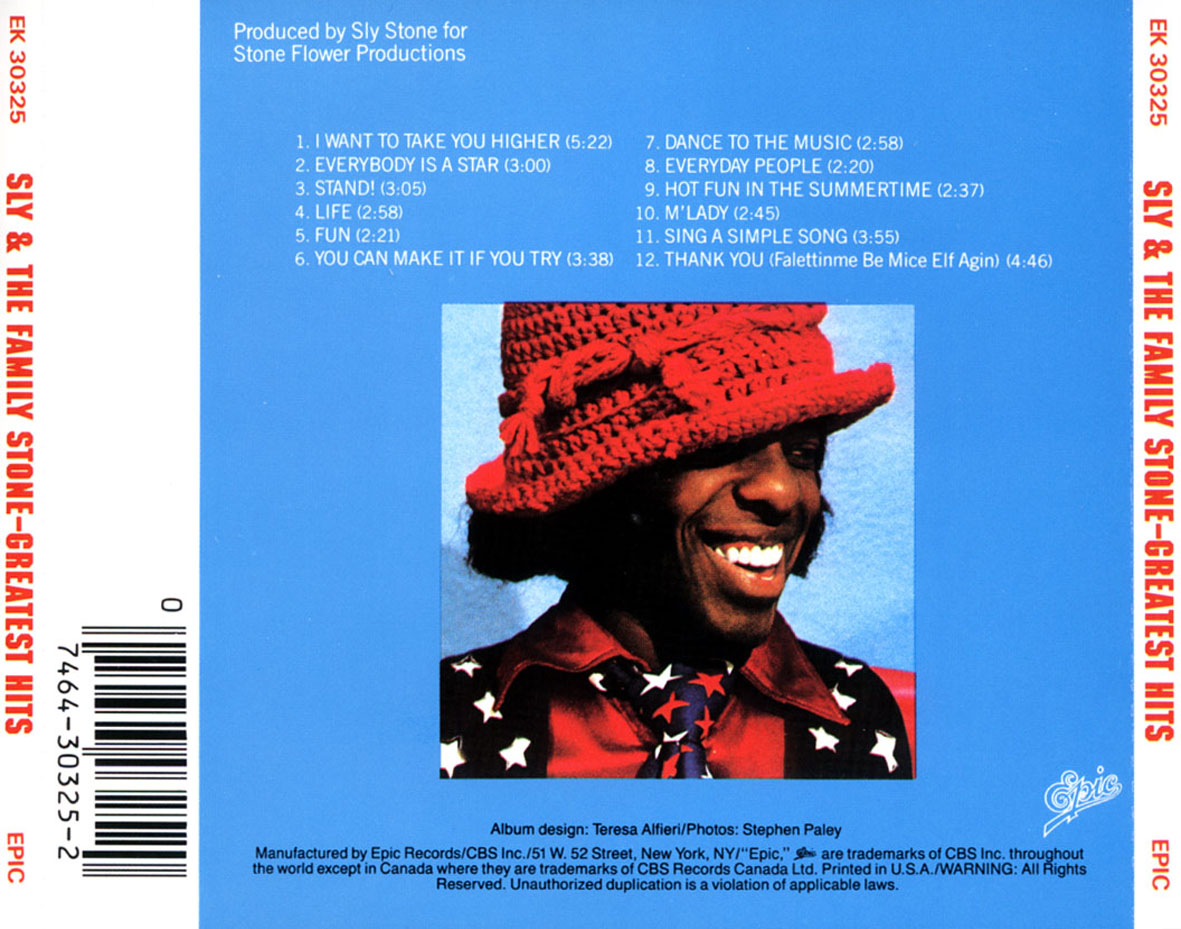 Cartula Trasera de Sly & The Family Stone - Greatest Hits