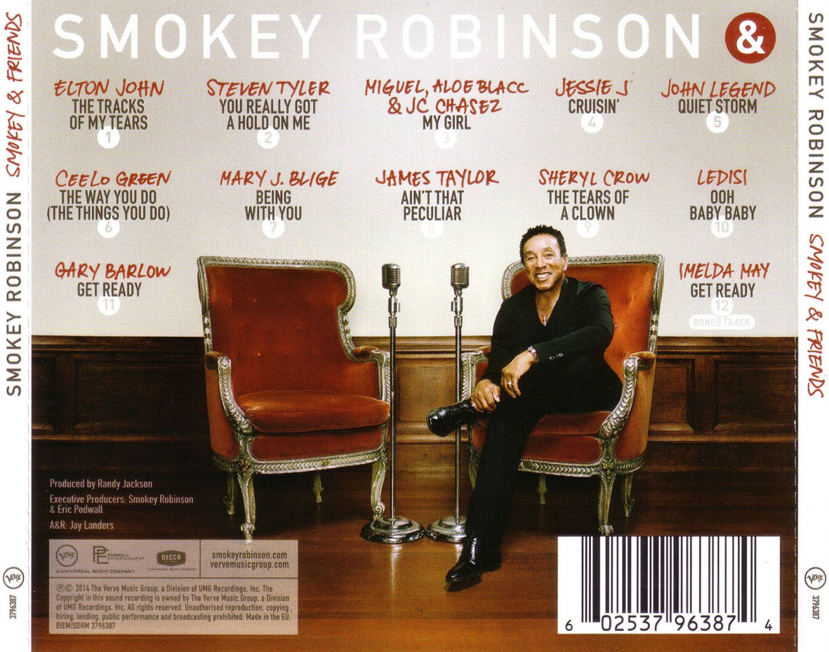 Cartula Trasera de Smokey Robinson - Smokey & Friends
