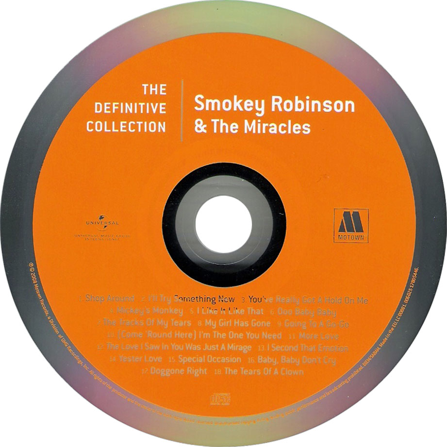 Cartula Cd de Smokey Robinson & The Miracles - The Definitive Collection