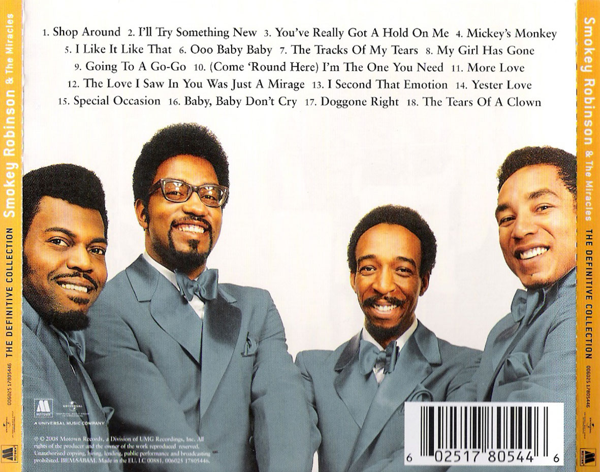 Cartula Trasera de Smokey Robinson & The Miracles - The Definitive Collection