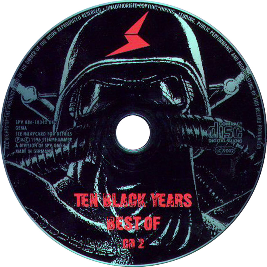 Cartula Cd1 de Sodom - Ten Black Years - Best Of Sodom