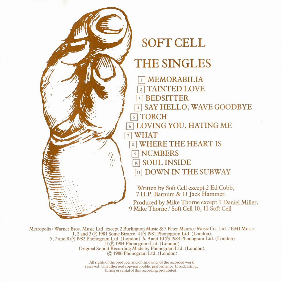 Cartula Interior Frontal de Soft Cell - The Singles
