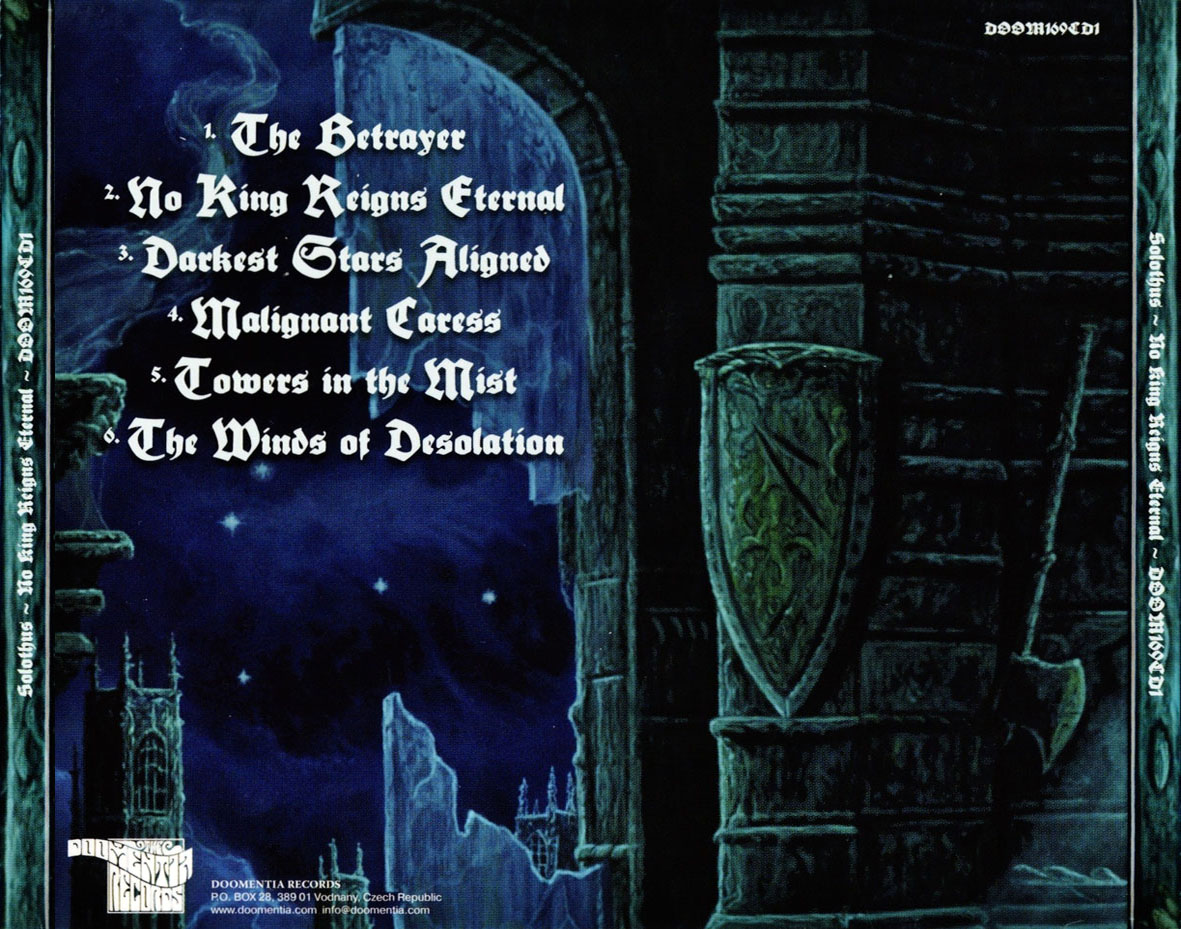 Cartula Trasera de Solothus - No King Reigns Eternal
