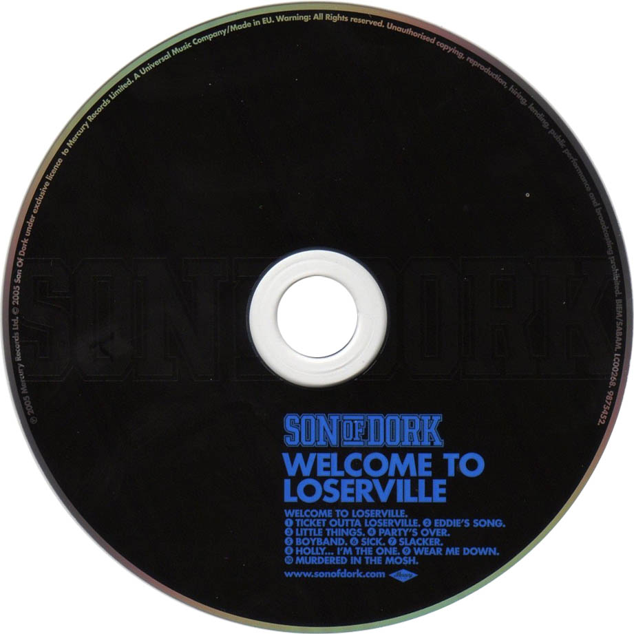 Cartula Cd de Son Of Dork - Welcome To Loserville