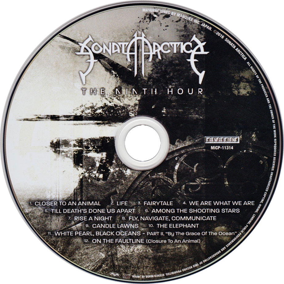 Cartula Cd de Sonata Arctica - The Ninth Hour (Japan Edition)